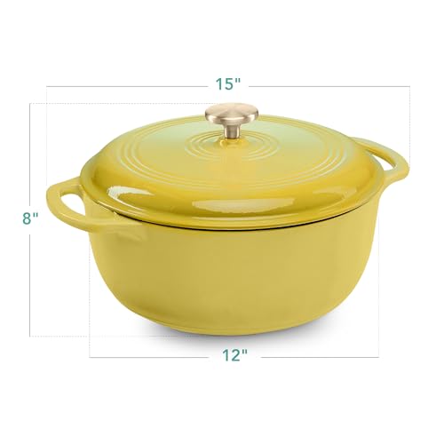 7.5 Quart Enamel Cast (Lemon Meringue / 7.5qt Round)