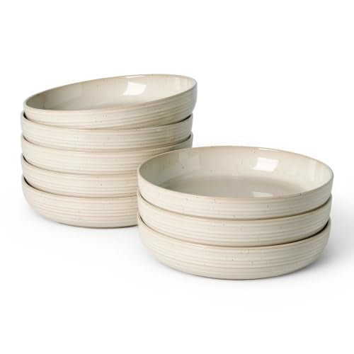 Milkyway 33 oz Pasta Bowls Set of 8 (Beige Thread / Set of 8)