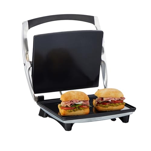 12 x 10 Inch Stainless Steel Electric Panini Press Ceramic (12 x 10 inches (Pack of 1) / Ceramic)