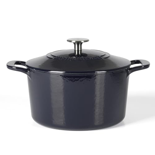 Gatwick 4 Quart Enamel Cast Iron Dutch Oven (Navy Blue / 4-Quart)