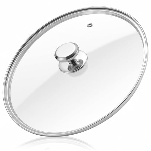 11 In Glass Lid for Frying Pan (11 in / Silvery / Round)
