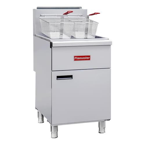 Commercial Gas Floor Fryer with 2 Baskets (Liquefied Gas 80 lb)