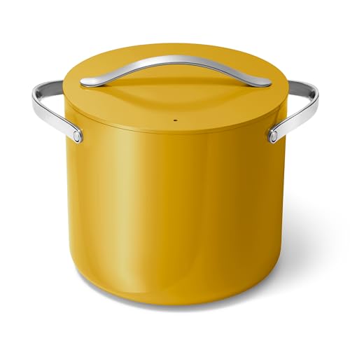12 qt Non Stick Ceramic Stock Pot with Lid (Marigold)
