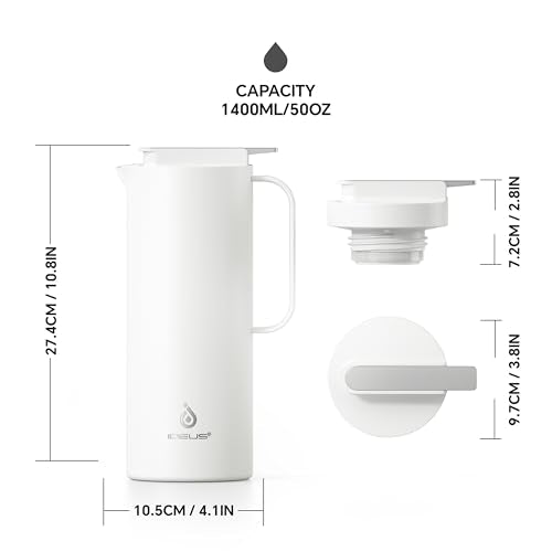 Thermal Coffee Carafe 50oz (Snow White / 47.3 Ounces)