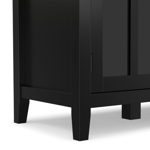 Artisan 66" Wide Solid Wood Sideboard Cabinet in Black (Black / 66 inch)