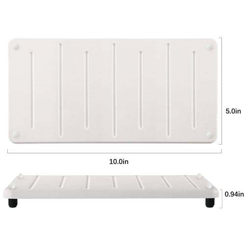 2PCS Water Absorbing Stone Drying Mat for Bathroom Sink & Kitchen Counter Organizer (2 Count)