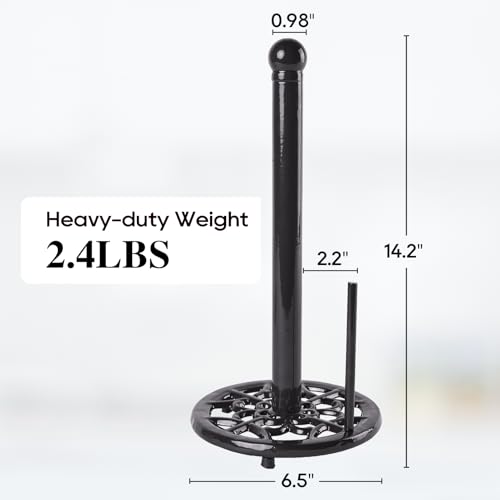 Cast Iron Paper Towel Holder (Black)