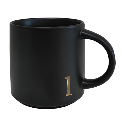 Black Ceramic Coffee Mug (Black-L)