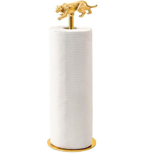 Gold Paper Towel Holder for Countertop (Leopard)