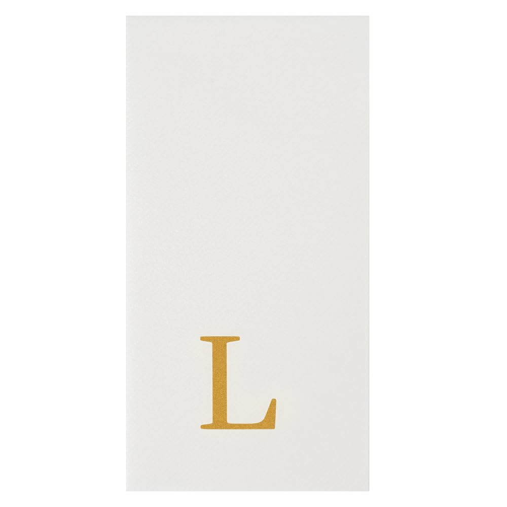 Paper Rectangle Gold Letter l Linen (Gold / 2000 Count / L)