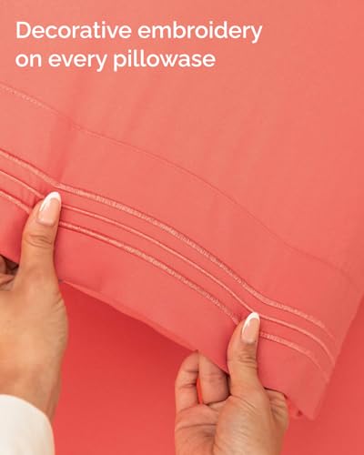 Twin XL 3 Piece Sheet Set (28 - Coral / Twin XL)
