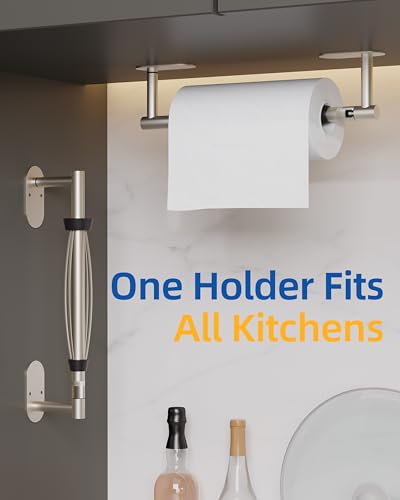 Paper Towel Holder Under Cabinet (Sliver / One Hand Tear - Oval)