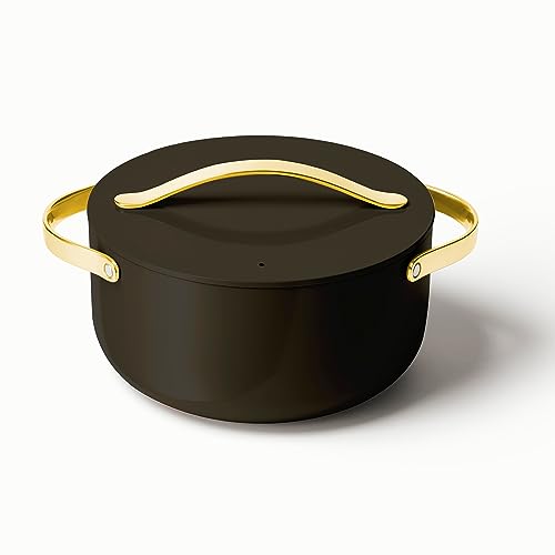 Non Stick Ceramic Dutch Oven Pot with Lid (Black)