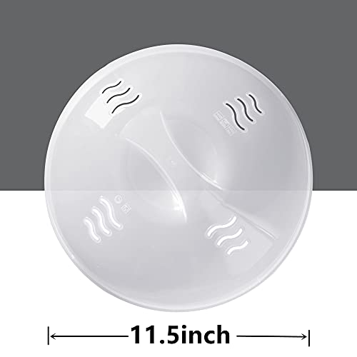 Microwave Cover for Food 2PCS Microwave Splatter Cover Large Microwave Plate Food Cover With Easy Grip Handle Anti (white-2pcs)