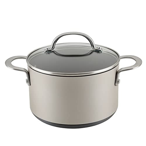 Achieve Hard Anodized Nonstick Saucepot with Lid (Saucepot (4 Quart) / Silver)