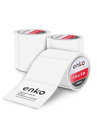 4 x 3 in 3 Rolls (3 Rolls - 1,500 Labels)