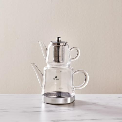 Dora Glass Teapot (Medium / Silver Transparent)