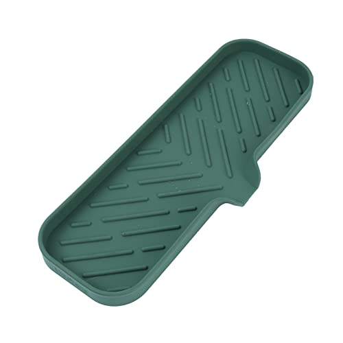 Silicone Soap Dish with Drain Spout (Green / L(12"×4"))