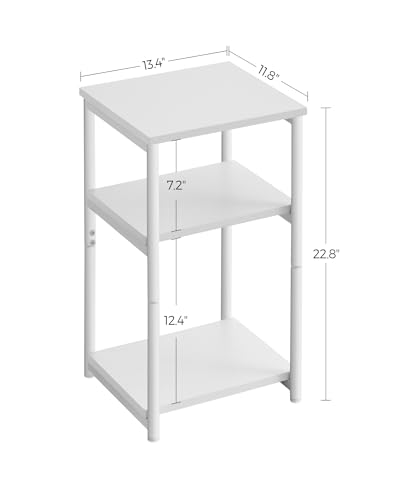Side Table Small End Table (Cloud White)