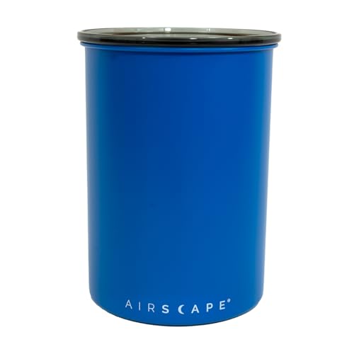 Airscape Stainless Steel Coffee Canister (Matte Blue / Medium)