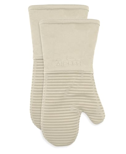 Silicone Oven Mitts (Almond / 2 Pack)