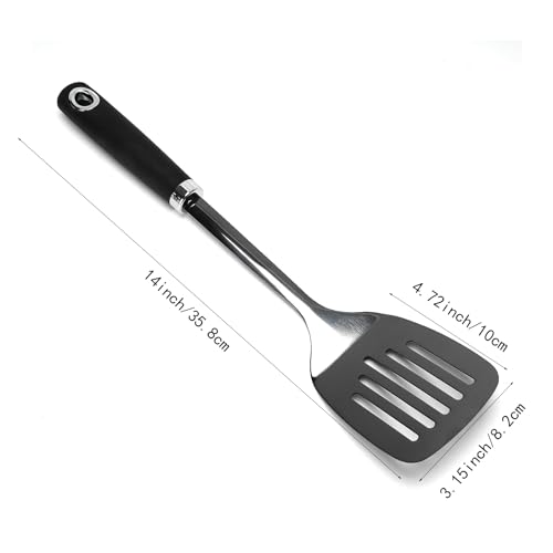 Stainless Steel Slotted Turner Spatula (Z-Black Turner Spatula)