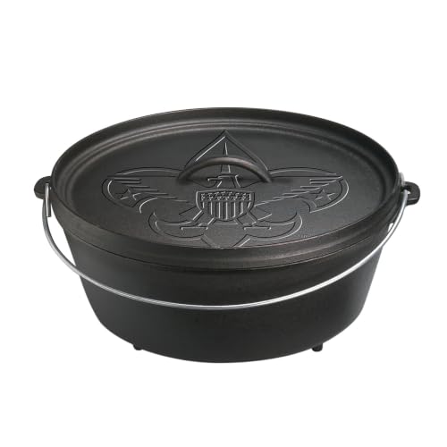 Pre Seasoned Cast Iron Camp Dutch Oven (6 Quart / Boy Scouts)