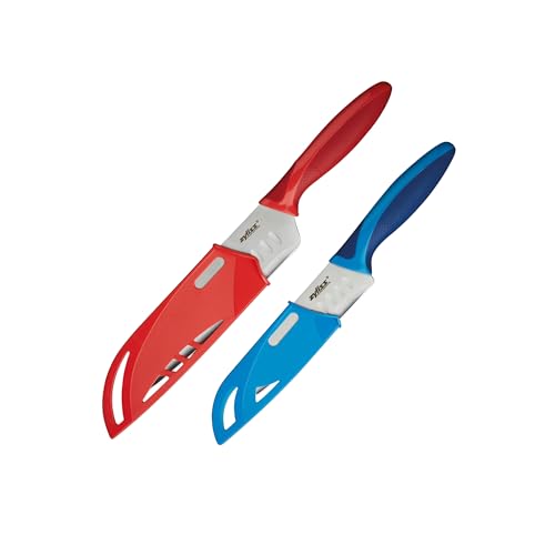 2 Piece Santoku Knife Set with Sheath Covers (2 Piece Santoku ValueKnife Set)
