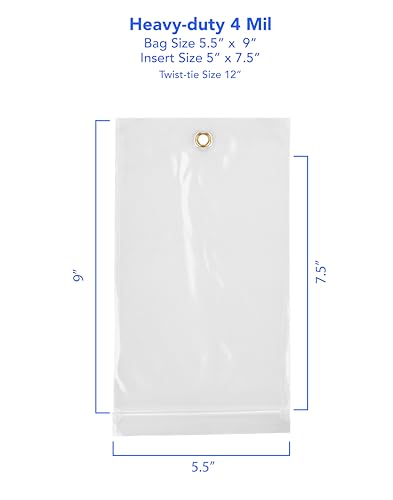 GPI 5.5" x 9" Reclosable Zip Bags with Bottom Hang (100 Count)