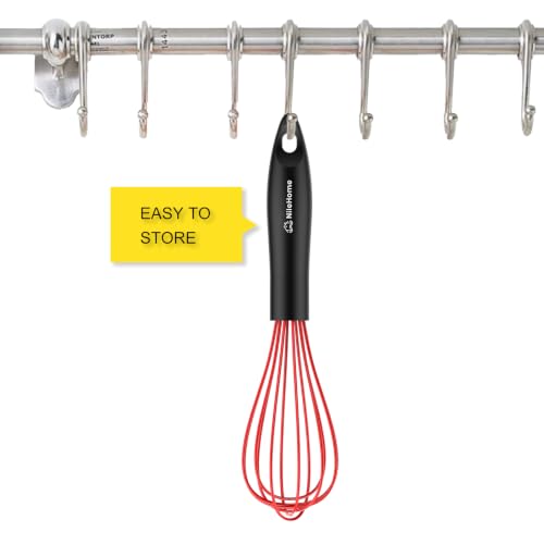 Silicone Whisk Set 10" Kitchen Whisk (Red / 1-Pack)