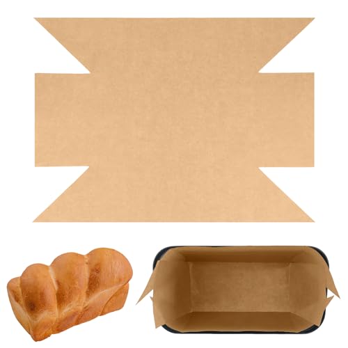 100 Pcs 9x5 in Loaf Pan Liners for Baking Bread Pan Parchment Paper (14.92*5 inch)