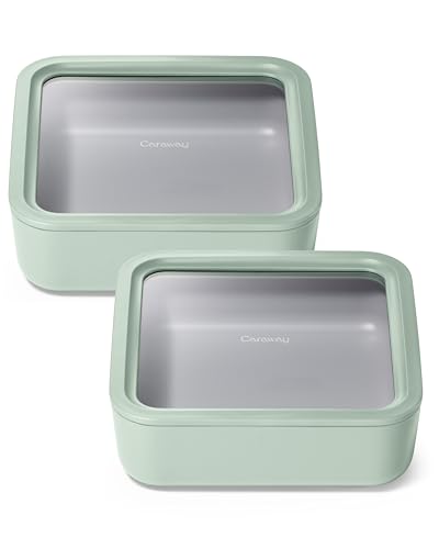2 Piece Glass Food Storage Set with Lids (Mist / 10 Cup Food Storage (2x))