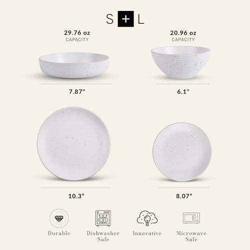 Lauren Modern Stoneware 32 (32-Piece Service for 8 / Off-White)