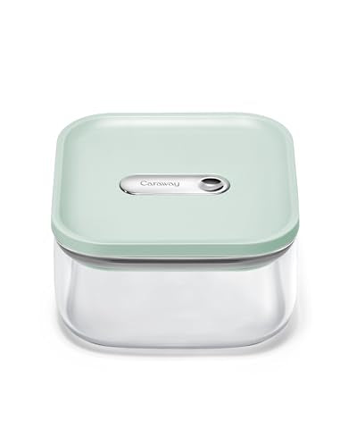 1 qt Glass Airtight Food Storage Container with Lid (Mist / 1qt Container)
