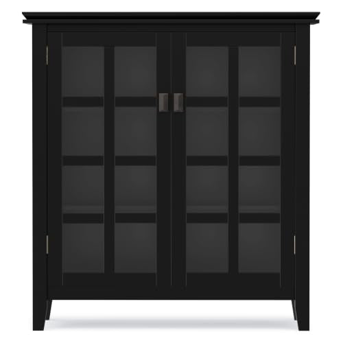 Artisan 38" Wide Solid Wood Storage Cabinet in Black (Black / 38 inch)
