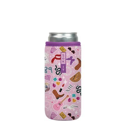 CanSok Sleeve for Beer & Soda Insulated Neoprene Cover (On Tour / 12oz Slim Can Sleeve)