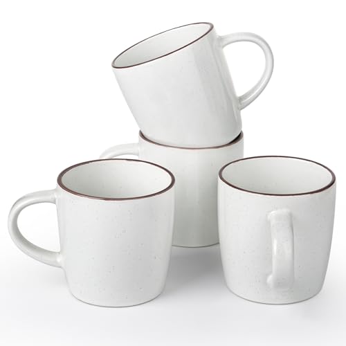 Mercury Coffee Mugs 13 oz (Mercury-White / 4 Count (Pack of 1))