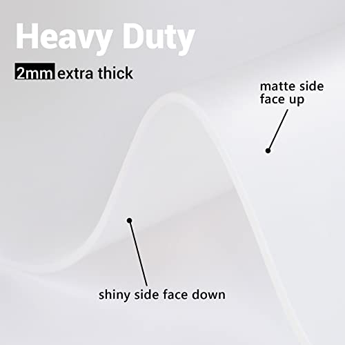 31.6x23.5in 2mm Silicone Mats for Kitchen Counter (Translucent / 31.6"L x 23.5"W)