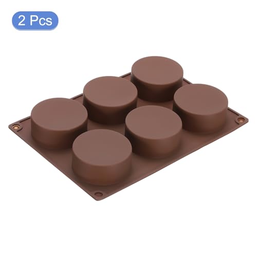 2pcs Silicone Muffins Pan (Brown)