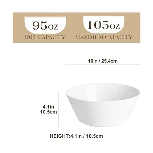 105 OZ Large Serving Bowls Ceramic Salad Soup Bowls Set of 2 (2 Count)