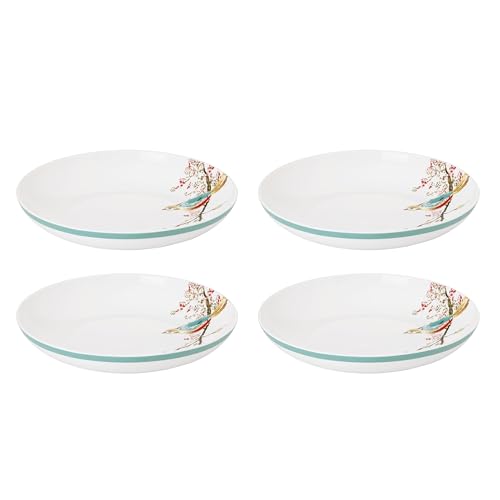 Chirp Porcelain Pasta Bowl Set for 4 (Pasta Bowls, Set of 4)
