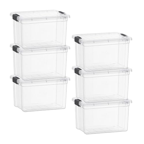 49 Quart Clear Plastic Storage Boxes with Lids (49 Quart)