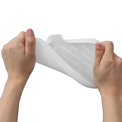 Silicone Soap Dish with Drain Spout (Translucent / M(9.6"×5.3"))