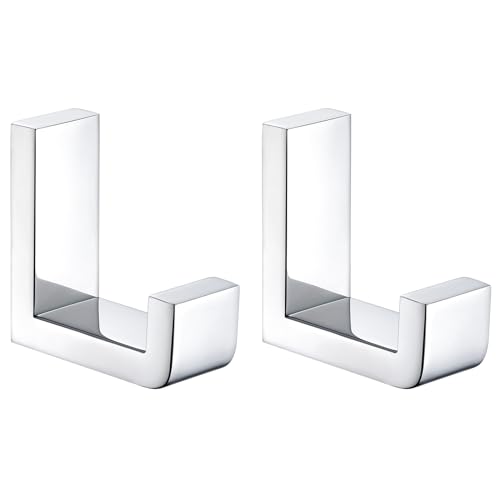 Towel Hook for Bathroom (2 Pack / Polished Chrome)