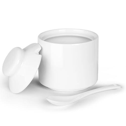 8 oz Sugar Bowl with Lid and Spoon