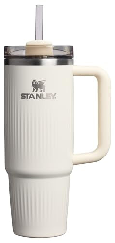 Quencher H2.0 Tumbler with Handle and Straw 30 oz (30 Ounces / Fluted Cream Gloss)