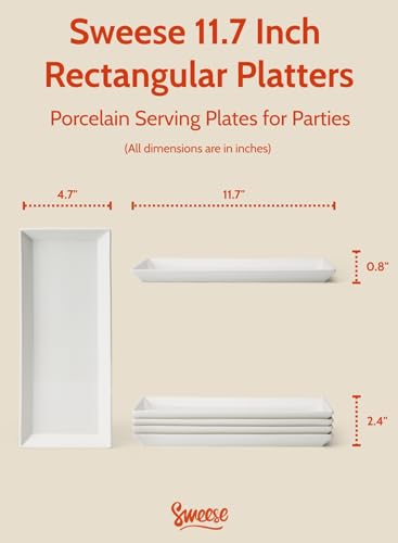 Porcelain Serving Platters 11.7 Inch (11.7 Inch)