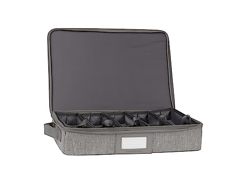 Flatware Storage Box with Removable Trays (Grey Heather / 15W x 11D x 3H)