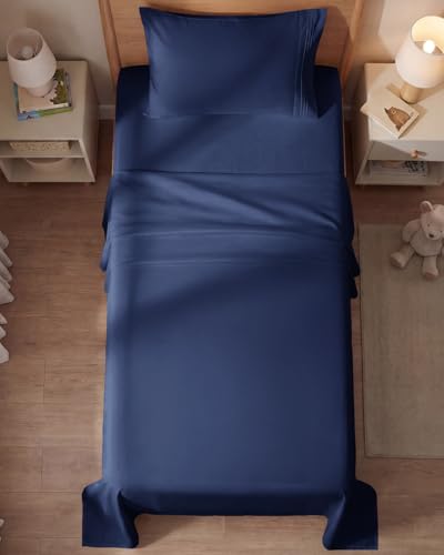 Twin Size 3 Piece Sheet Set (18 - Navy Blue / Twin)