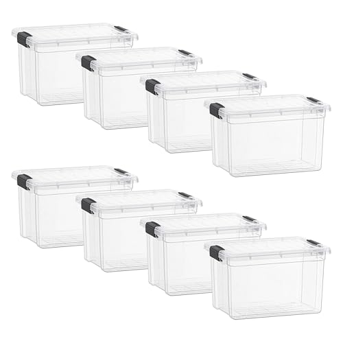 49 Quart Clear Plastic Storage Boxes with Lids (49 Quart)